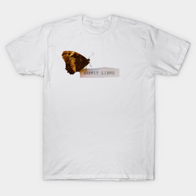 Free Spirit Butterfly poetry T-Shirt by GribouilleTherapie